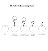 CombiCraft Blanco RVS sleutellabels diverse maten - per 1 stuk