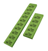 Consumptiebon met maaltijd iconen op strips - per 1000 bonnen