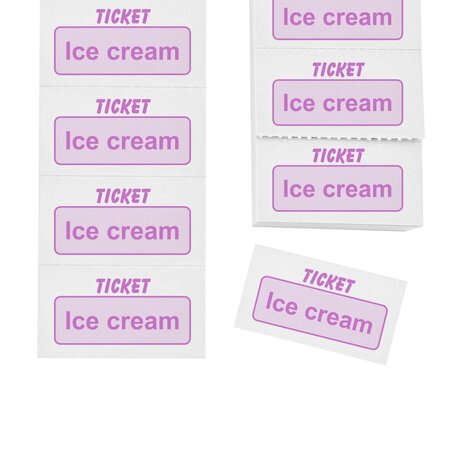 CombiCraft Consumptiebonnen ice cream op strips - per 1000 bonnen