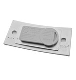 CombiCraft Blanco Polar naambadge kunststof met magneet zilverkleurig - per 1 stuk