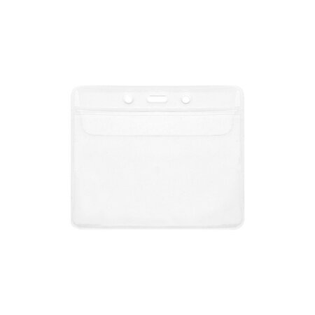 CombiCraft Blanco transparante badgehouder kunststof 105x87mm met sleuf - per 1 stuk