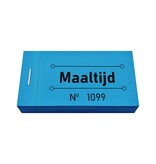 Consumptiebon maaltijd in blauw 50x30mm - per 50 bonnen