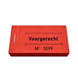 Consumptiebon voorgerecht in rood 50x30mm - per 50 bonnen