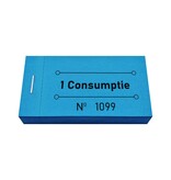 CombiCraft Consumptiebon 1 consumptie in blauw 50x30mm - per 50 bonnen
