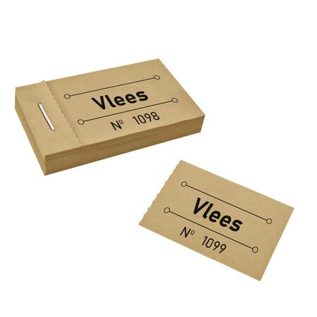 Consumptiebon vlees in caramel 50x30mm - per 50 bonnen