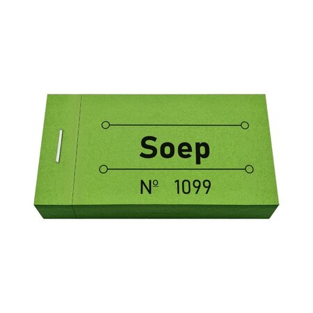 Consumptiebon soep in groen 50x30mm - per 50 bonnen