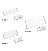 CombiCraft Blanco Polar naambadge kunststof met magneet zilverkleurig - per 1 stuk