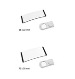 CombiCraft Blanco Polar naambadge kunststof met magneet zwart - per 1 stuk