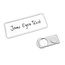 CombiCraft Blanco Office naambadge kunststof met brochespeld wit vanaf 10 stuks - per stuk