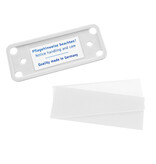 CombiCraft Blanco Office naambadge kunststof met brochespeld wit vanaf 10 stuks - per stuk