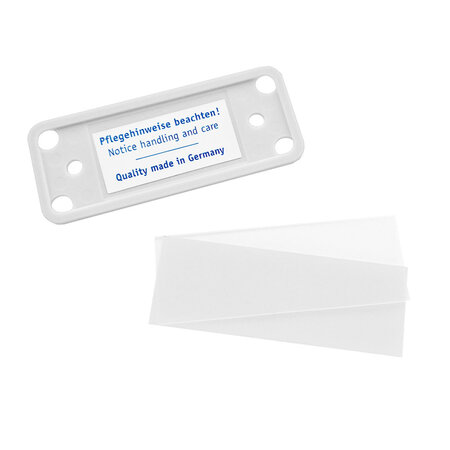 CombiCraft Blanco Office naambadge kunststof met brochespeld wit vanaf 10 stuks - per stuk