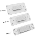 CombiCraft Blanco Office naambadge kunststof met brochespeld wit vanaf 10 stuks - per stuk