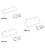 CombiCraft Blanco Office naambadge kunststof met brochespeld wit vanaf 10 stuks - per stuk
