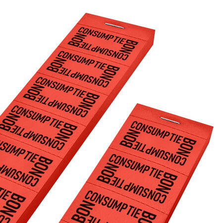 Consumptiebon met tekst consumptiebon op strips - per 1000 bonnen