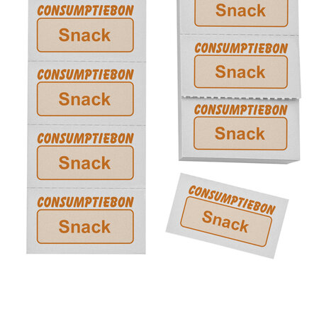 Consumptiebon snack op strips - per 1000 bonnen