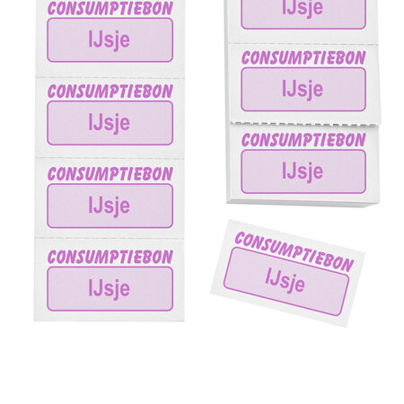 Consumptiebon ijsje op strips - per 1000 bonnen