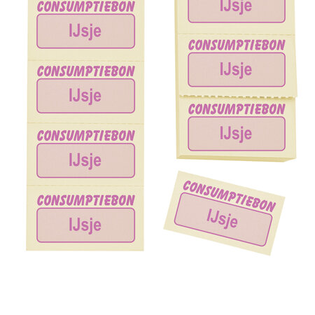 Consumptiebon ijsje op strips - per 1000 bonnen