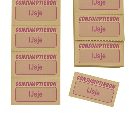 Consumptiebon ijsje op strips - per 1000 bonnen
