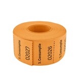 Actie: consumptiebonnen op rol halve consumptie 30x30mm - per 500 bonnen
