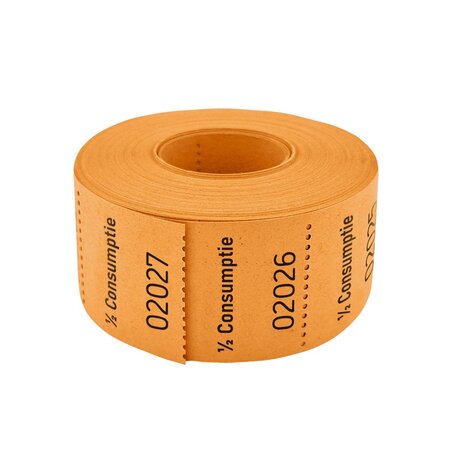 Actie: consumptiebonnen op rol halve consumptie 30x30mm - per 500 bonnen