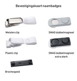 CombiCraft Blanco Office naambadge kunststof met speld zilverkleurig vanaf 10 stuks - per stuk