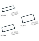 CombiCraft Blanco Office naambadge kunststof met magneet antraciet vanaf 10 stuks - per stuk