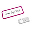 CombiCraft Blanco Office naambadge kunststof met speld magento vanaf 10 stuks - per stuk