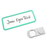 CombiCraft Blanco Office naambadge met magneet turquoise vanaf 10 stuks - per stuk