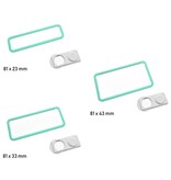 CombiCraft Blanco Office naambadge met magneet turquoise vanaf 10 stuks - per stuk