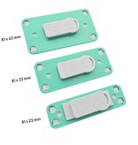 CombiCraft Blanco Office naambadge met magneet turquoise vanaf 10 stuks - per stuk