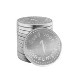 Restpartij aluminium consumptiemunten Ø 21 mm - 100 stuks
