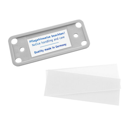 CombiCraft Blanco Office naambadge kunststof met clip lichtgrijs vanaf 10 stuks - per stuk