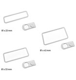 CombiCraft Blanco Office naambadge kunststof met clip lichtgrijs vanaf 10 stuks - per stuk