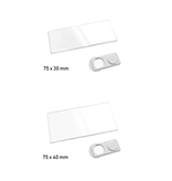CombiCraft Blanco transparante naambadge Plano kunststof met brochespeld vanaf 10 stuks - per stuk