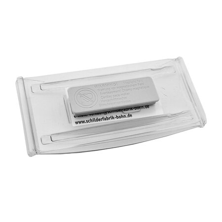 CombiCraft Blanco naambadge Event kunststof 80x37mm met dubbelmagneet - per 1 stuk