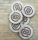 CombiCraft Houten munten met eigen gravering Ø50mm - per 50 stuks