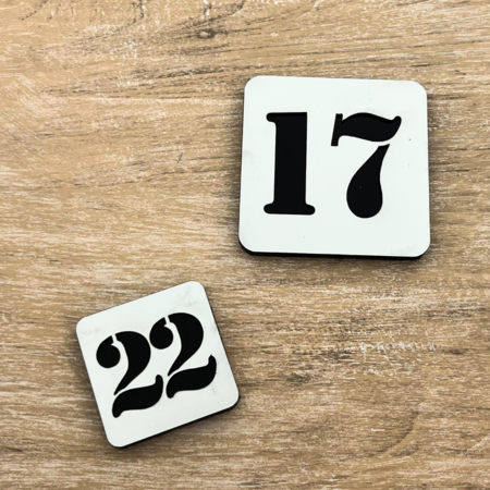 Nummer (deur) bord Serie Plex