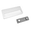 CombiCraft Blanco Alustar naambadge aluminium 74x36mm met magneetsluiting - per 1 stuk