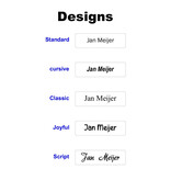 CombiCraft Houten naambadge met jouw tekst 70x20mm rechthoek - per 1 stuk