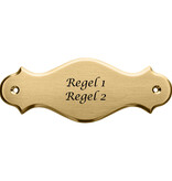 CombiCraft Messing naambordje Jules met eigen regels tekst - per 1 stuk