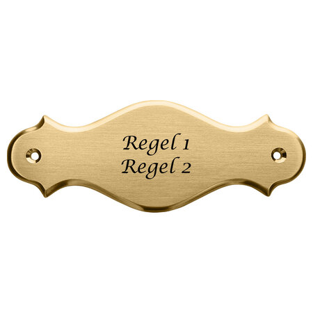 CombiCraft Messing naambordje Jules met eigen regels tekst - per 1 stuk