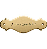 Messing naambordje Jules met eigen regels tekst - per 1 stuk