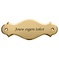 Messing naambordje Jules met tekst