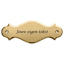 Messing naambordje Jules met tekst