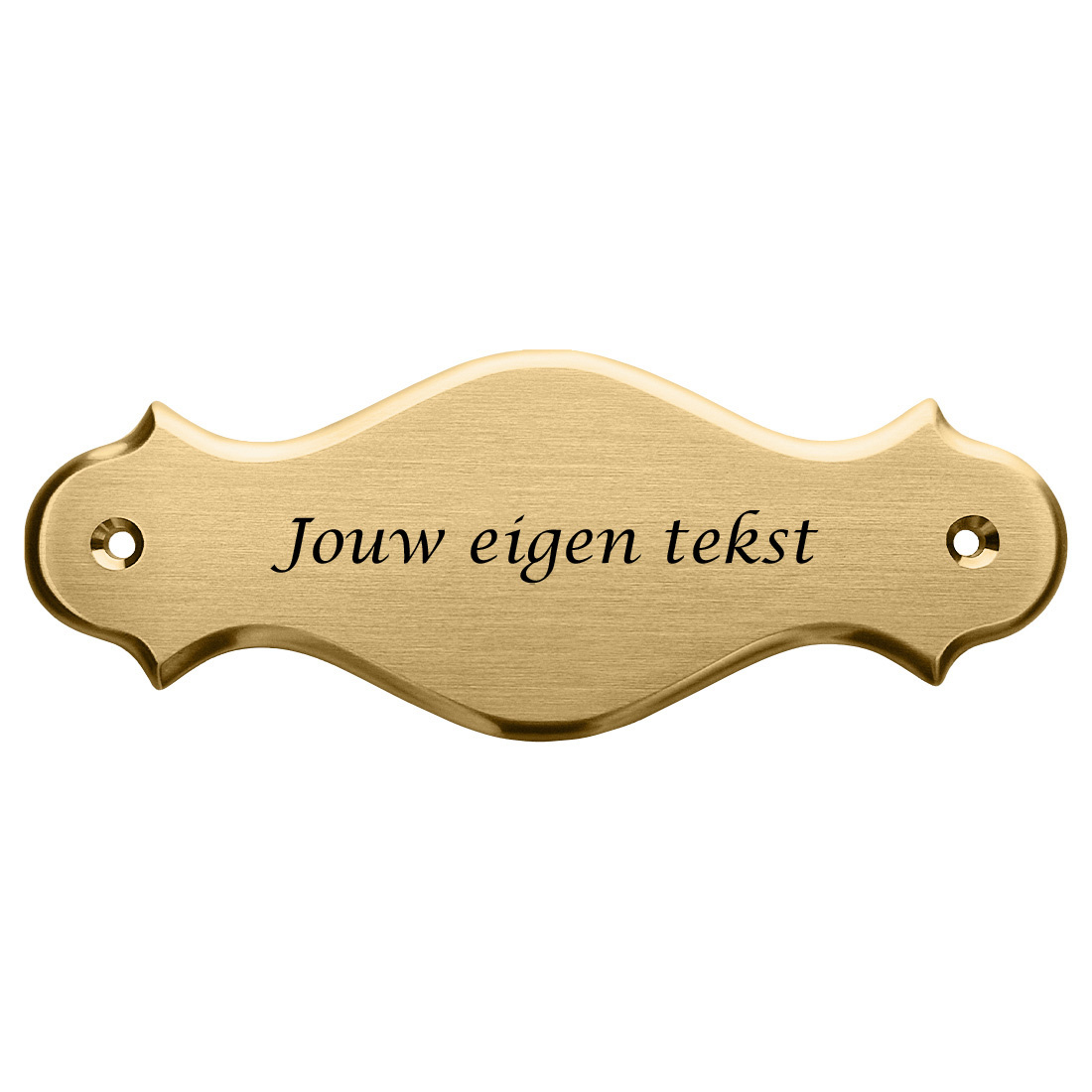 CombiCraft Messing naambordje Jules met eigen regels tekst - per 1 stuk