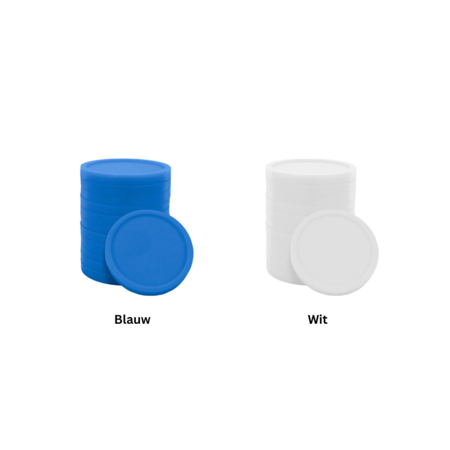 CombiCraft Blanco plastic winkelwagenmunten €0,50 formaat - per 100 stuks