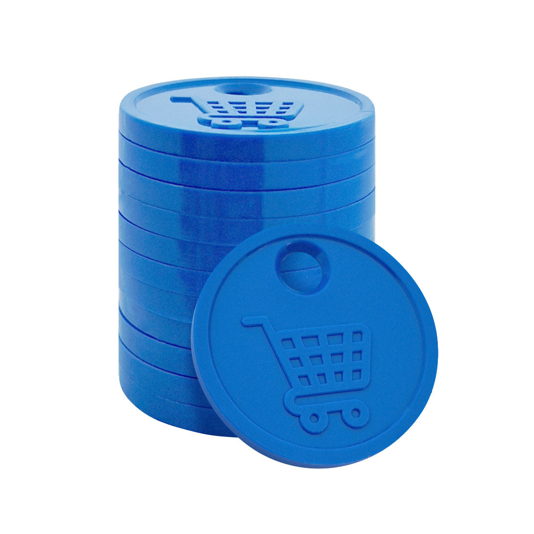 CombiCraft Plastic winkelwagenmunten €0,50 formaat met gat - per 100 stuks