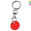 CombiCraft Plastic winkelwagenmunt sleutelhanger €0,50 formaat met karabijnhaak - per 10 stuks