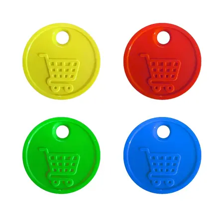 CombiCraft Plastic winkelwagenmunt €0,50 formaat bedrukken met eigen ontwerp - per 100 stuks