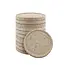 CombiCraft Blanco houtvezel winkelwagenmunten €1 formaat  - per 100 stuks